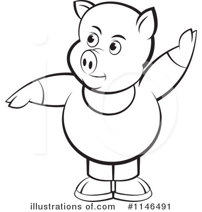 Royalty-Free (RF) Pig Clipart Illustration by Lal Perera - Stock Sample #1146491