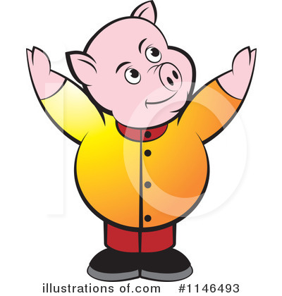 Pig Clipart #1146493 by Lal Perera