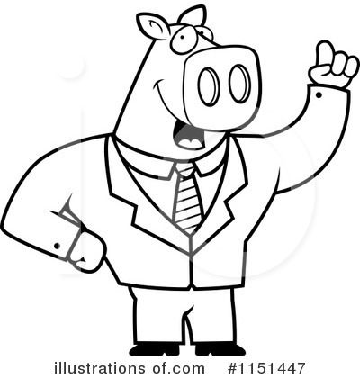 Royalty-Free (RF) Pig Clipart Illustration by Cory Thoman - Stock Sample #1151447