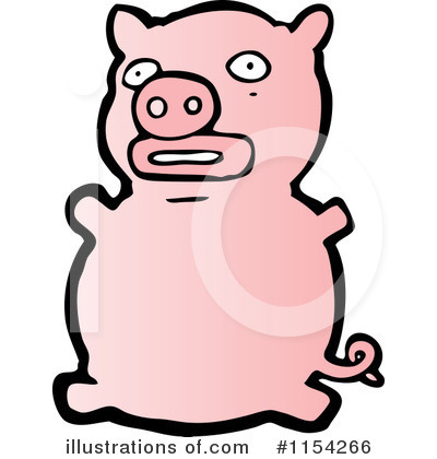 Royalty-Free (RF) Pig Clipart Illustration by lineartestpilot - Stock Sample #1154266