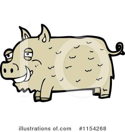 Royalty-Free (RF) Pig Clipart Illustration by lineartestpilot - Stock Sample #1154268