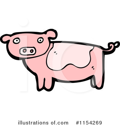 Royalty-Free (RF) Pig Clipart Illustration by lineartestpilot - Stock Sample #1154269