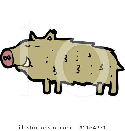 Royalty-Free (RF) Pig Clipart Illustration by lineartestpilot - Stock Sample #1154271