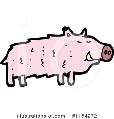 Royalty-Free (RF) Pig Clipart Illustration by lineartestpilot - Stock Sample #1154272