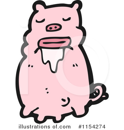 Royalty-Free (RF) Pig Clipart Illustration by lineartestpilot - Stock Sample #1154274