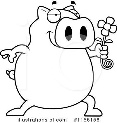 Royalty-Free (RF) Pig Clipart Illustration by Cory Thoman - Stock Sample #1156158