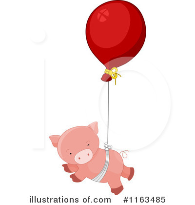Flying Pig Clipart #1163485 by BNP Design Studio