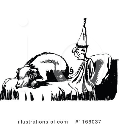 Royalty-Free (RF) Pig Clipart Illustration by Prawny Vintage - Stock Sample #1166037
