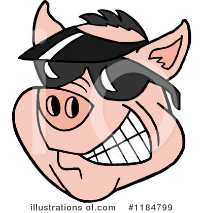 Royalty-Free (RF) Pig Clipart Illustration by LaffToon - Stock Sample #1184799
