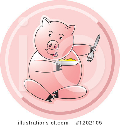 Royalty-Free (RF) Pig Clipart Illustration by Lal Perera - Stock Sample #1202105