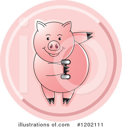 Royalty-Free (RF) Pig Clipart Illustration by Lal Perera - Stock Sample #1202111
