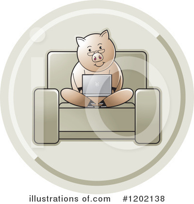 Royalty-Free (RF) Pig Clipart Illustration by Lal Perera - Stock Sample #1202138