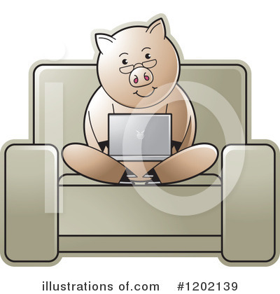 Royalty-Free (RF) Pig Clipart Illustration by Lal Perera - Stock Sample #1202139