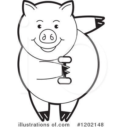 Royalty-Free (RF) Pig Clipart Illustration by Lal Perera - Stock Sample #1202148