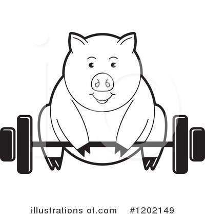 Royalty-Free (RF) Pig Clipart Illustration by Lal Perera - Stock Sample #1202149