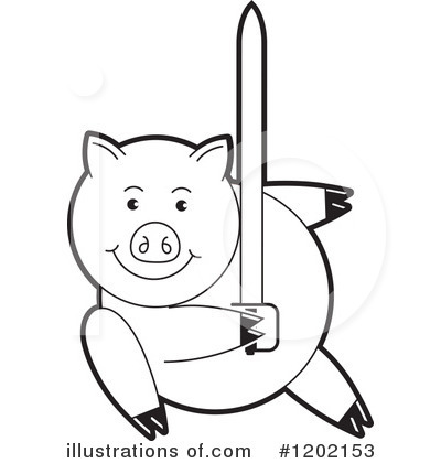 Pig Clipart #1202153 by Lal Perera