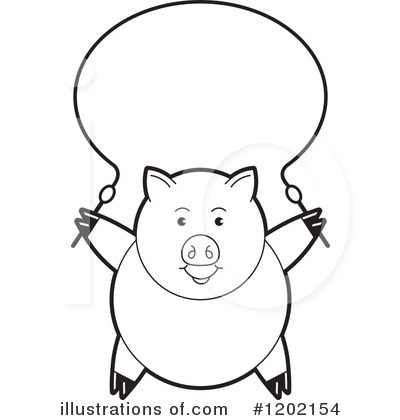 Pig Clipart #1202154 by Lal Perera