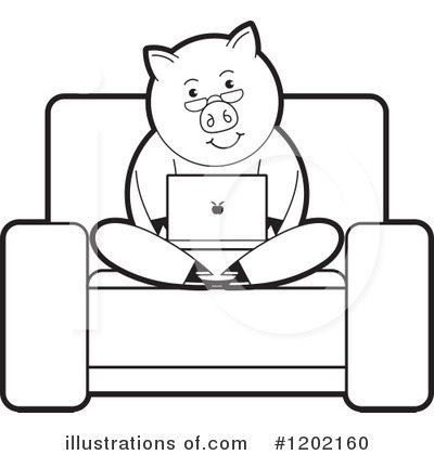 Pig Clipart #1202160 by Lal Perera