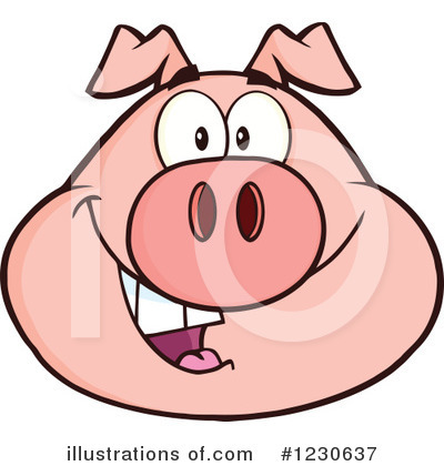 Royalty-Free (RF) Pig Clipart Illustration by Hit Toon - Stock Sample #1230637