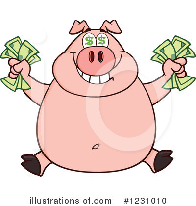 Royalty-Free (RF) Pig Clipart Illustration by Hit Toon - Stock Sample #1231010