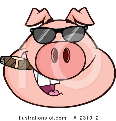 Royalty-Free (RF) Pig Clipart Illustration by Hit Toon - Stock Sample #1231012