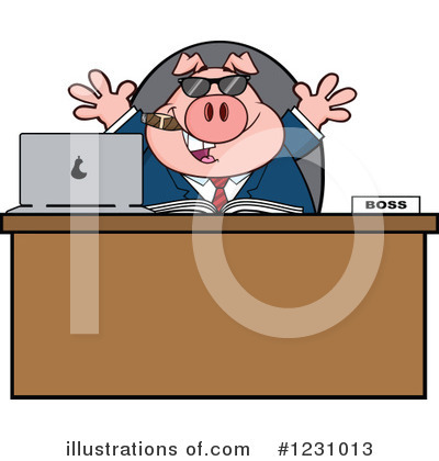 Royalty-Free (RF) Pig Clipart Illustration by Hit Toon - Stock Sample #1231013