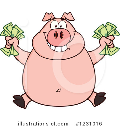 Royalty-Free (RF) Pig Clipart Illustration by Hit Toon - Stock Sample #1231016