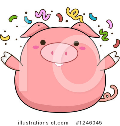 Royalty-Free (RF) Pig Clipart Illustration by BNP Design Studio - Stock Sample #1246045