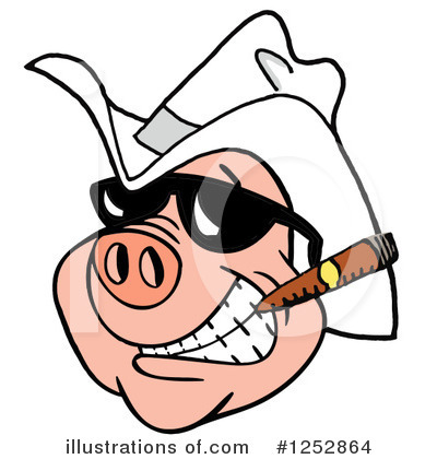 Royalty-Free (RF) Pig Clipart Illustration by LaffToon - Stock Sample #1252864