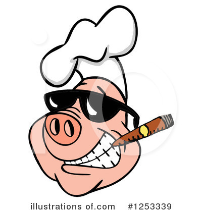 Pig Chef Clipart #1253339 by LaffToon