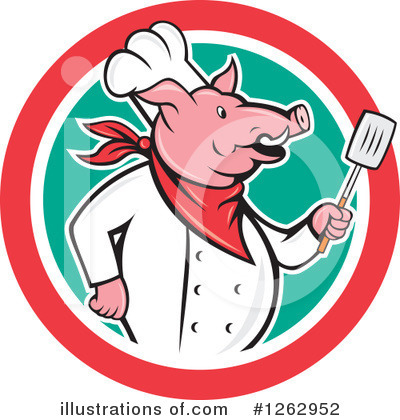 Royalty-Free (RF) Pig Clipart Illustration by patrimonio - Stock Sample #1262952