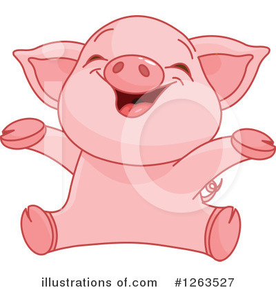 Royalty-Free (RF) Pig Clipart Illustration by Pushkin - Stock Sample #1263527