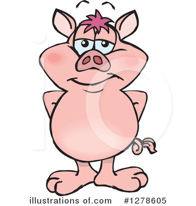 Royalty-Free (RF) Pig Clipart Illustration by Dennis Holmes Designs - Stock Sample #1278605