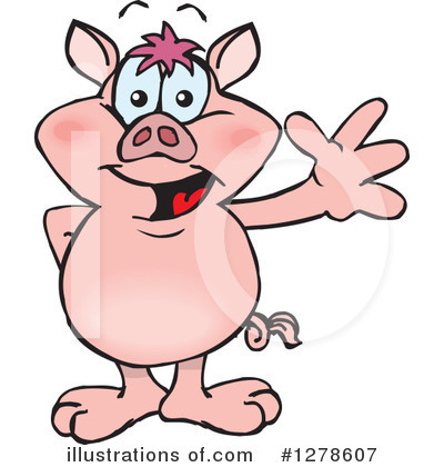 Royalty-Free (RF) Pig Clipart Illustration by Dennis Holmes Designs - Stock Sample #1278607