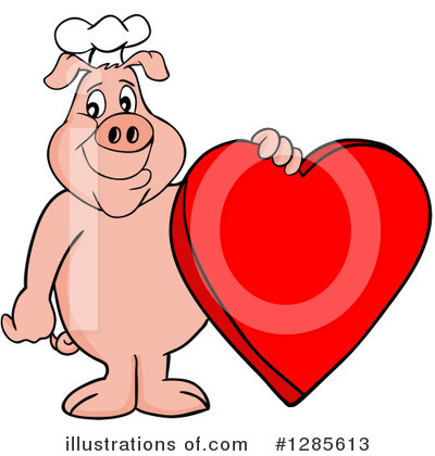Royalty-Free (RF) Pig Clipart Illustration by LaffToon - Stock Sample #1285613