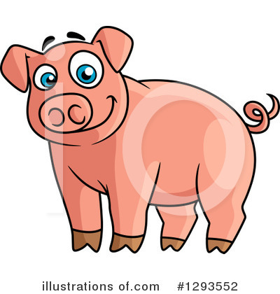 Royalty-Free (RF) Pig Clipart Illustration by Vector Tradition SM - Stock Sample #1293552