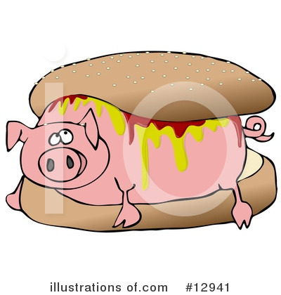 Royalty-Free (RF) Pig Clipart Illustration by djart - Stock Sample #12941