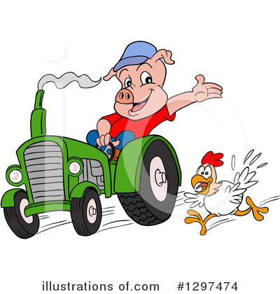 Tractor Clipart #1297474 by LaffToon