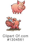 Pig Clipart #1304561 by Vector Tradition SM