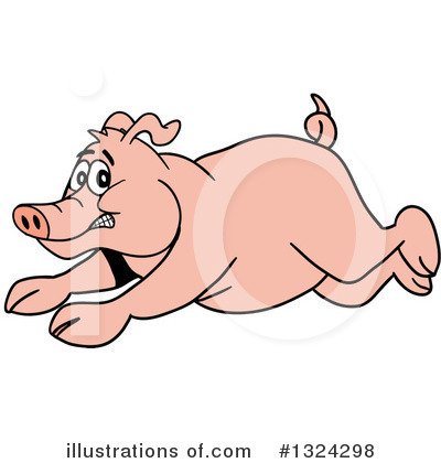 Royalty-Free (RF) Pig Clipart Illustration by LaffToon - Stock Sample #1324298