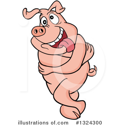 Royalty-Free (RF) Pig Clipart Illustration by LaffToon - Stock Sample #1324300