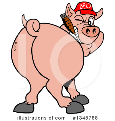 Royalty-Free (RF) Pig Clipart Illustration by LaffToon - Stock Sample #1345788