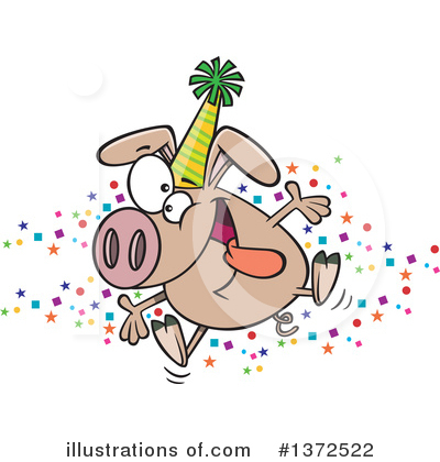 Royalty-Free (RF) Pig Clipart Illustration by toonaday - Stock Sample #1372522