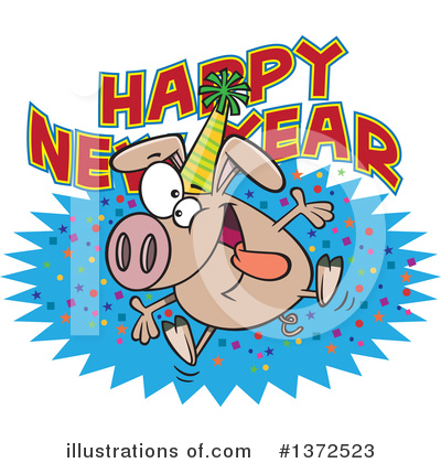 Royalty-Free (RF) Pig Clipart Illustration by toonaday - Stock Sample #1372523