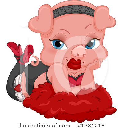 Royalty-Free (RF) Pig Clipart Illustration by BNP Design Studio - Stock Sample #1381218