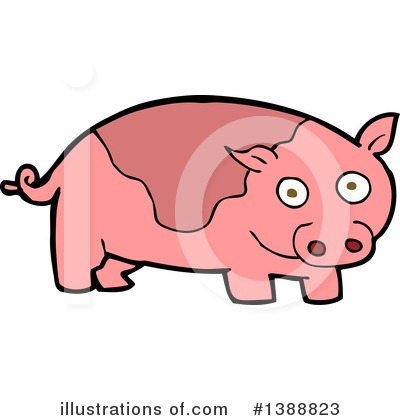 Royalty-Free (RF) Pig Clipart Illustration by lineartestpilot - Stock Sample #1388823