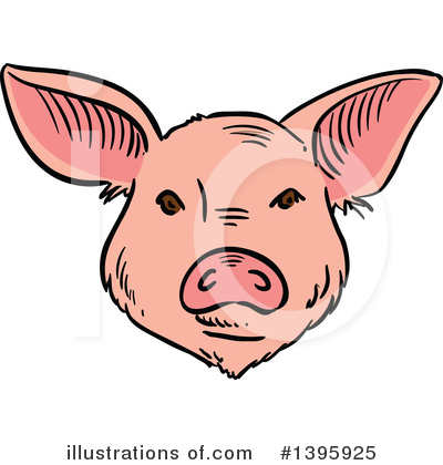Royalty-Free (RF) Pig Clipart Illustration by Vector Tradition SM - Stock Sample #1395925