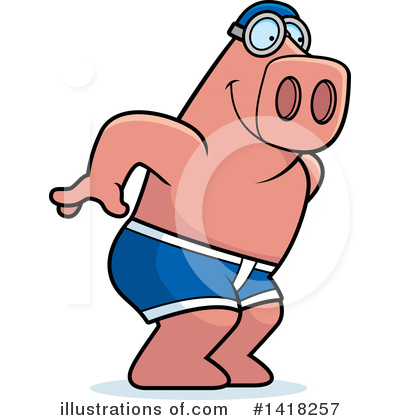 Royalty-Free (RF) Pig Clipart Illustration by Cory Thoman - Stock Sample #1418257