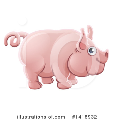 Royalty-Free (RF) Pig Clipart Illustration by AtStockIllustration - Stock Sample #1418932