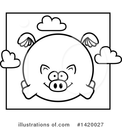 Royalty-Free (RF) Pig Clipart Illustration by Cory Thoman - Stock Sample #1420027